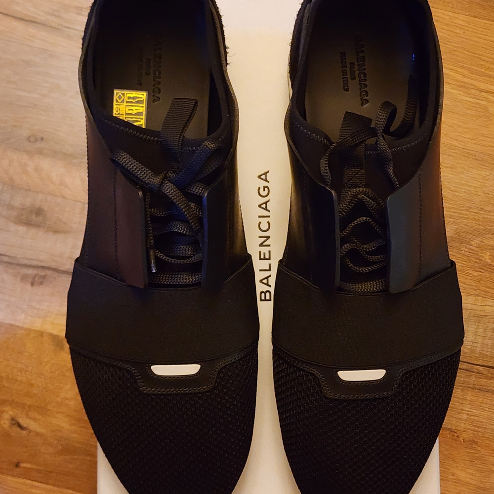 Balenciaga Men's Black and Gray Sneakers